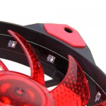 15 LED Illuminated Computer Cooler 120mm 12cm 4 + 3 Pin Cooling Fan Ultra Silent Red Gaming